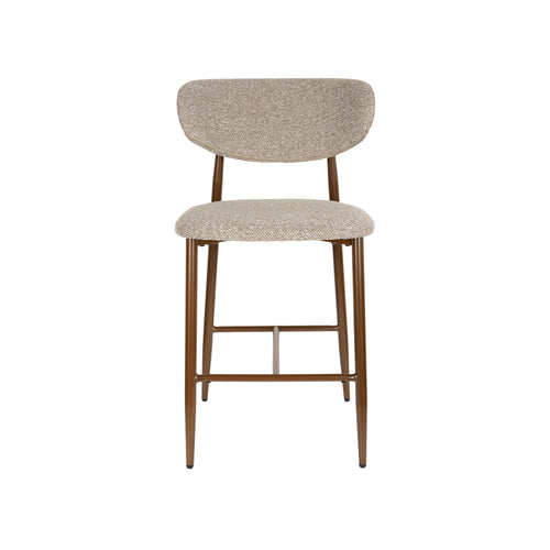Housecraft Living Noor Barkrukken rugleuning 66 cm Taupe - Set van 2