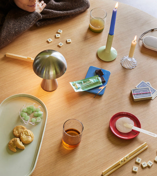 Hübsch draagbare lamp Mush - ijzer/polycarbonaat - ø15xh20cm led - vtwonen shop