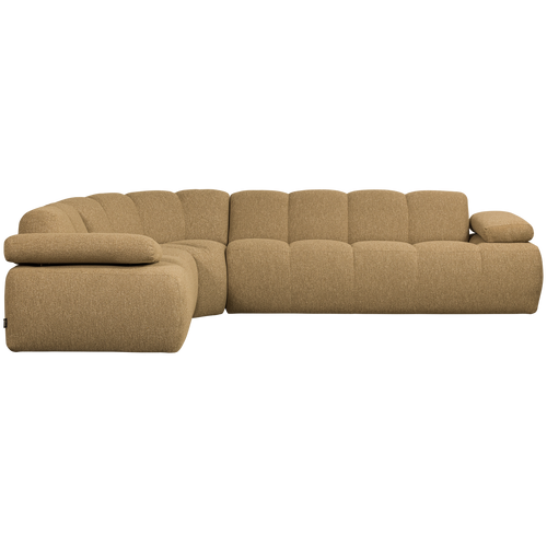 WOOOD hoekbank links Mojo - Bouclé - Geel/Bruin Melange -74x310x230