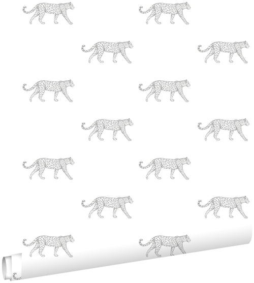 ESTAhome behang panters wit en lichtgrijs - 53 cm x 10.05 m - 139772 - vtwonen shop