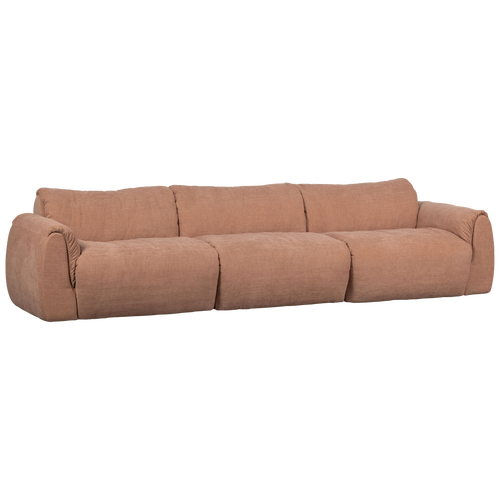 WOOOD 3-zits bank Baggy - Geweven Chenille - Oud Roze - 81x309x101 - vtwonen shop