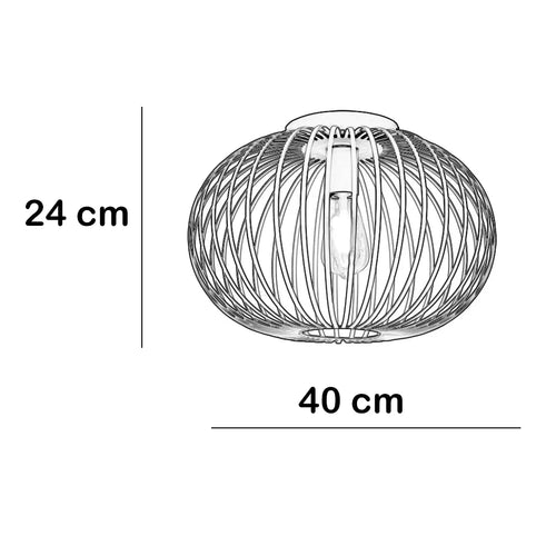 Freelight plafondlamp Aglio - 1 lichts - 40  x 24   cm - zwart - vtwonen shop