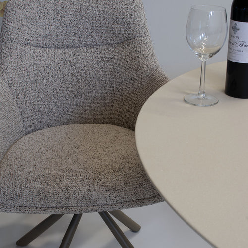 DÉJA Living Eetkamerstoel Noé - Taupe/Taupe - Draaibaar - Set van 2 - vtwonen shop