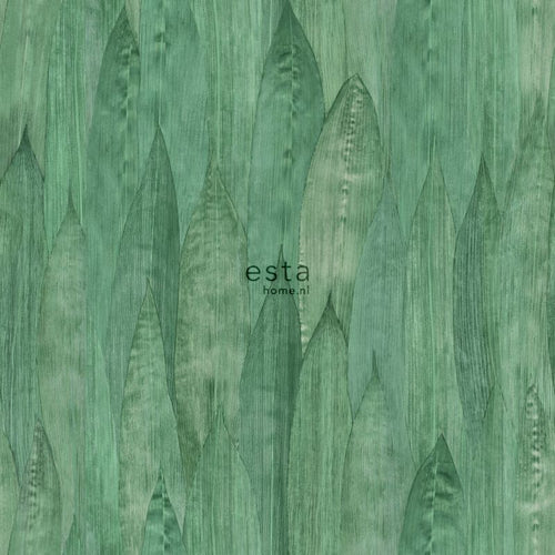 ESTAhome behang bladeren jade groen - 53 cm x 10.05 m - 138987