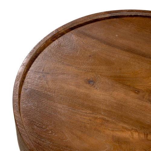 DÉJA Living Gabriel Salontafel Rond Walnoot Mangohout - Ø60x38H cm