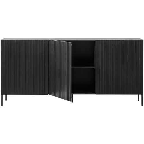 WOOOD dressoir Grand Gravure - Grenen - Zwart - 85x180x46 - vtwonen shop