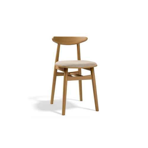 Set van 2 stoelen Bony flueel beige - 47x42x80cm