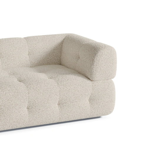 Sia Home - Rechte bank CHARLIE - Bouclette stof - Smaragd - 230cm - vtwonen shop