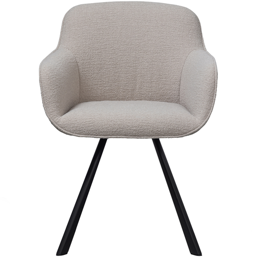 WOOOD eetkamerstoel Juno - Boucle - Zand - 79x58x58 - vtwonen shop