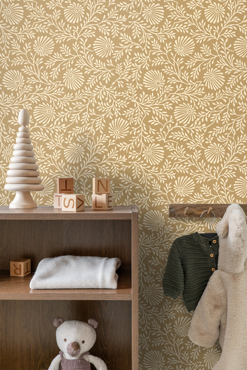 ESTAhome behang vintage bloemen warm beige - 50 x 900 cm - 131513 - vtwonen shop