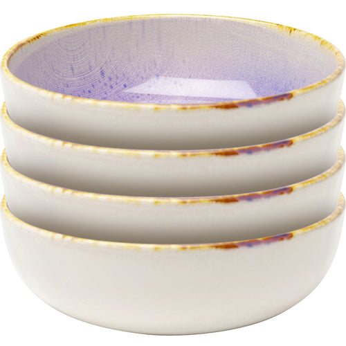Kare Design Kommen Shirley paars Ø18cm (4/set)