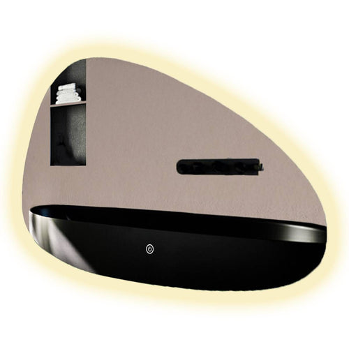 LOMAZOO badkamerspiegel Sevilla - met LED verlichting & spiegelverwarming - asymmetrisch - 120 x 75 cm