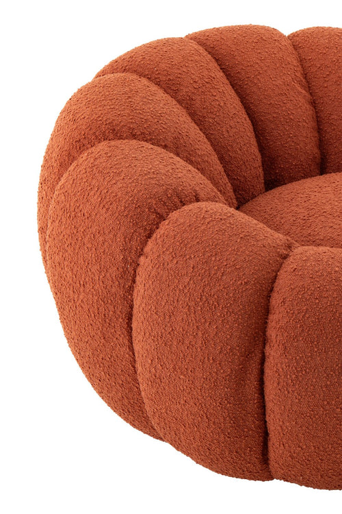 J-Line zetel Bloem - textiel - roestbruin