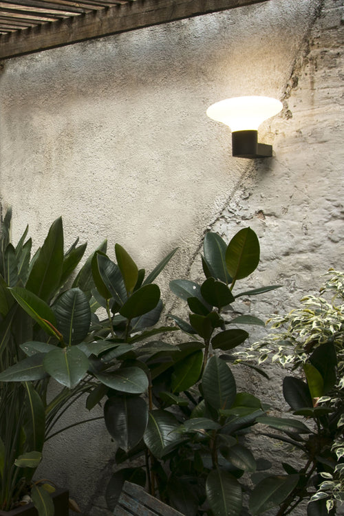 Faro Blubs Buiten moderne wandlamp donkergrijs 1x E27 IP44