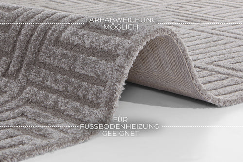 Soft Short-Pile Carpet in High-Low-Optic Manipu 120x170 cm - vtwonen shop