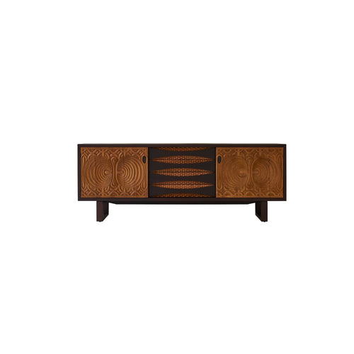 Tikamoon Massief mahoniehouten dressoir 205 cm - Bruin - vtwonen shop