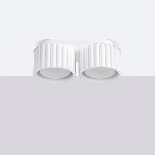 Sollux Lighting Plafondlamp AURA 2 wit Gx53 - 21x10x12cm