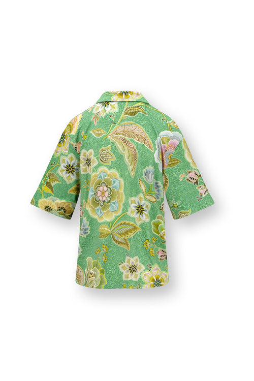 Pip Studio - Flora Pyjama Shirt - Dames - Matata - Groen - L