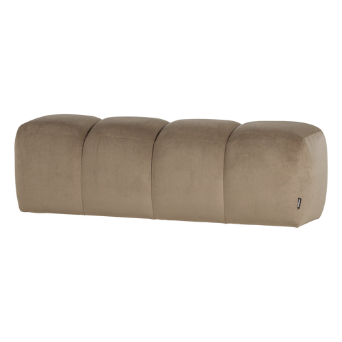 WOOOD eetbank 164 cm Mojo - Velvet - Khaki - 49x164x45