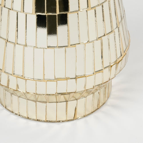 House of Seasons Decoratie Kerstboom - H41 x Ø18 cm - Glas - Goud