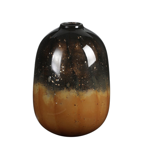 Sia Deco Vaas Decoratief - amber - glas - H24 - vtwonen shop