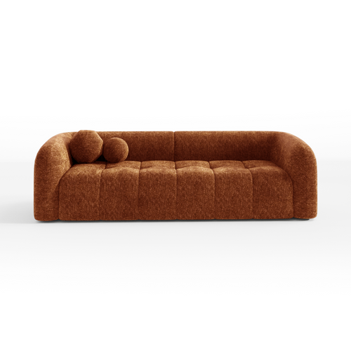 Sia Home - Bank HAUSSMANN - getextureerd fluweel terracotta 226cm
