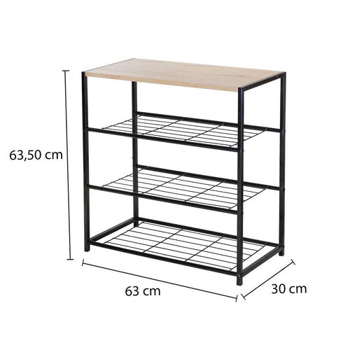 Calicosy - Stalen schoenenrek met 4 niveaus Lexie - 30x63x63 cm