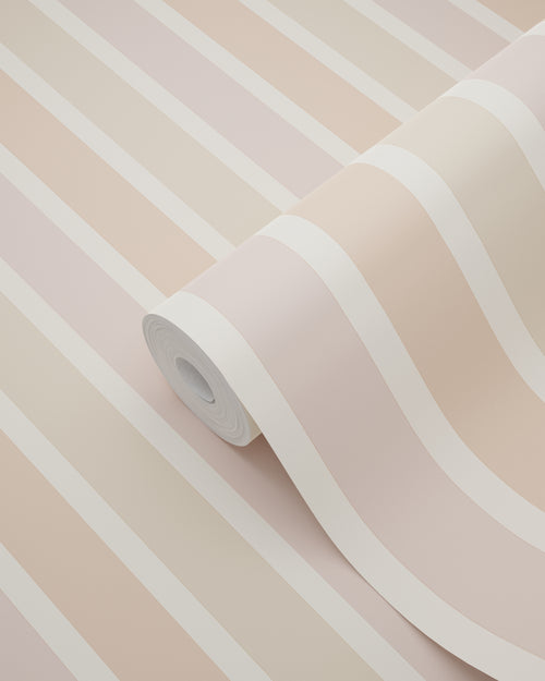 ESTAhome behang strepen beige, terracotta en mauve paars - 50 x 900 cm - 131505 - vtwonen shop