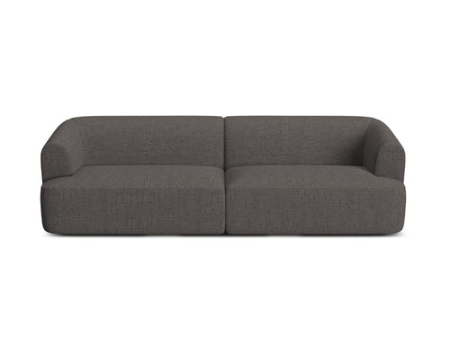 Cosmopolitan Design Modulaire bank Campi 4-zits, structurele stof grijs - 90x255x70cm