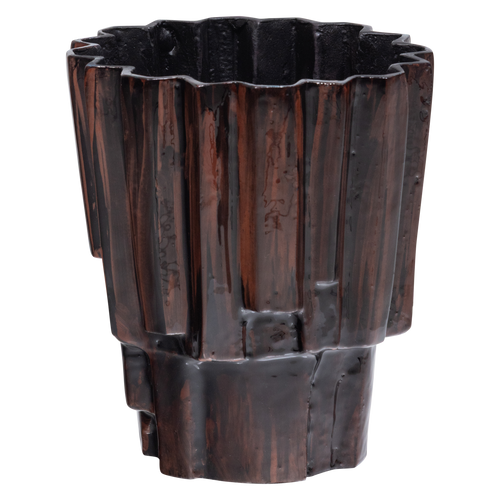 WOOOD pot Drava - Aluminium - Bruin - 20x19x22