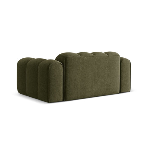 Cosmopolitan Design - Bank Treno 2-zits, chenille groente - 94x180x70cm