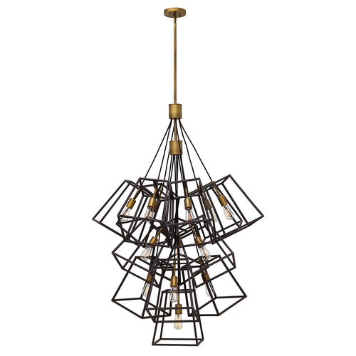 Elstead Fulton - 13-lichts grote kroonluchter met kroonluchter, brons
