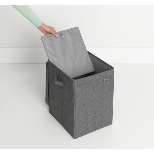 Brabantia Wasbox stapelbaar - 35L - pepper black - vtwonen shop