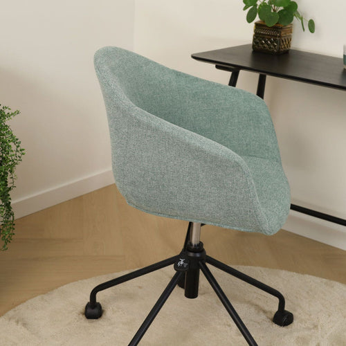 Nolon Nout-Otis Bureaustoel Zacht Groen - Armleuningen - Zwart - vtwonen shop