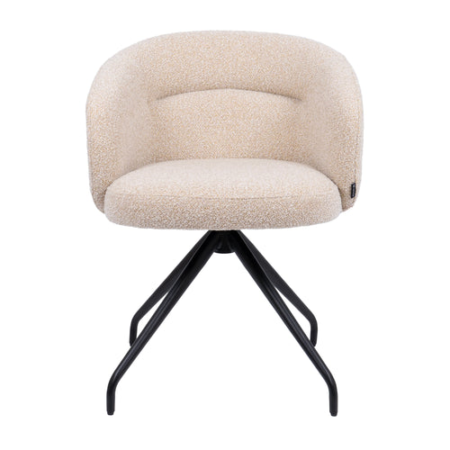 HelloChair eetkamerstoel HC06 Suskin - spinpoot black - cloud warm naturel - vtwonen shop