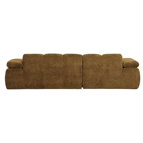 WOOOD chaise longue links Mojo - Geweven Ribstof - Honing Geel