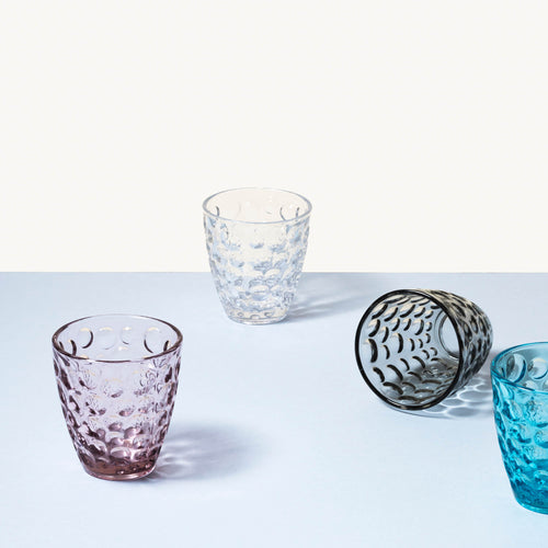 Ona - Glas 22cl roze Bubble - Set van 4