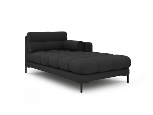 Cosmopolitan Design rechter chaise longue Bali structurele stof, donkergrijs - 185x102x75cm