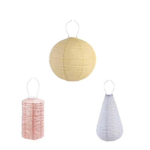 Lumiz solar lampion - pastel set - 3 stuks - vtwonen shop