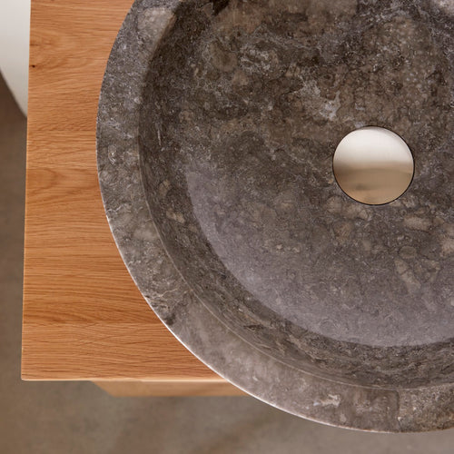 Tikamoon Marmeren waskom in grey ∅ 43 cm - Grijs