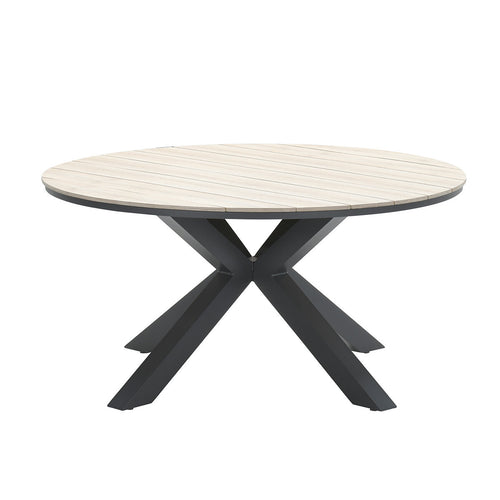 Garden Impressions Tuinset Marbella 6-delig vin. willow - Tulli tuintafel Ø148 cm