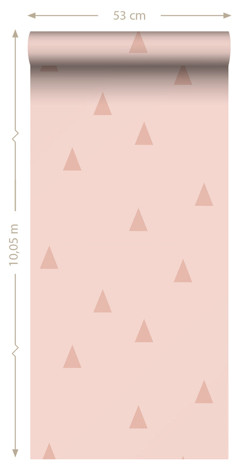 ESTAhome behang grafische driehoeken roze - 53 cm x 10.05 m - 139726 - vtwonen shop