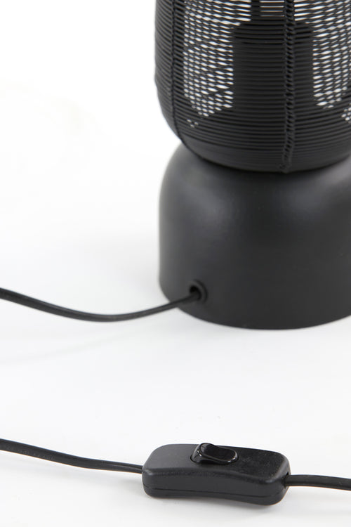 Light & Living tafellamp LEZUZA - Ø11x39.5cm - zwart - vtwonen shop