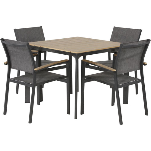 Lesli Living tuintafel Arezzo - zwart - 90x90x74cm
