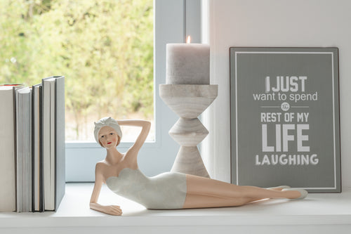 J-Line plakkaat Life/Vie Engels/Frans - metaal - grijs/wit - vtwonen shop