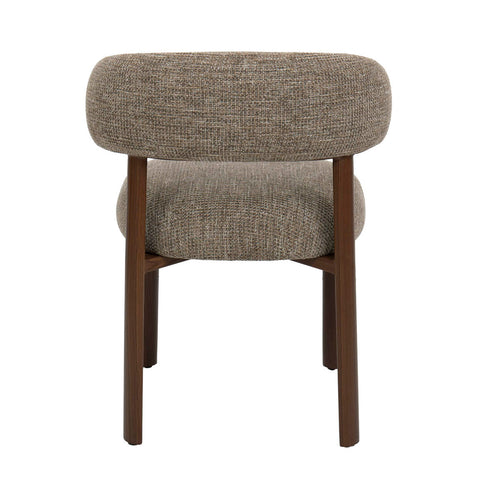 DÉJA Living Eetkamerstoel Alamo - Taupe/Walnoot - Set van 2