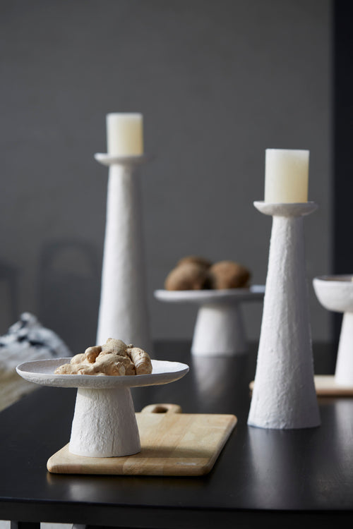 Light & Living decoratie schaal  - wit - 24.5x24.5x12 cm
