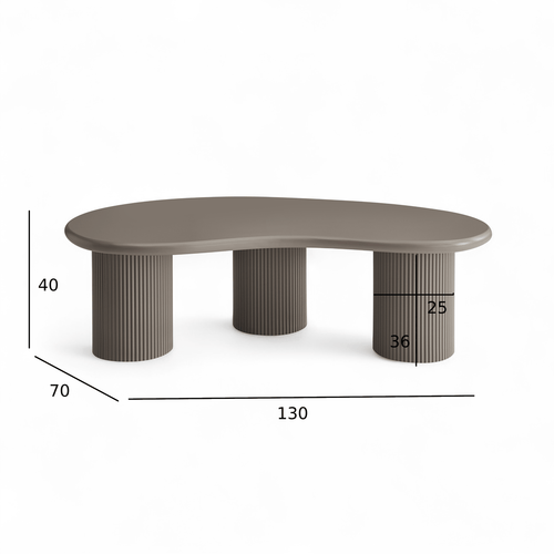 Furnhouse salontafel Wave - Beige - Ø 130 cm