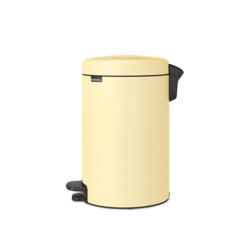 Brabantia NewIcon Pedaalemmer, 12 liter, kunststof binnenemmer - Mellow Yellow