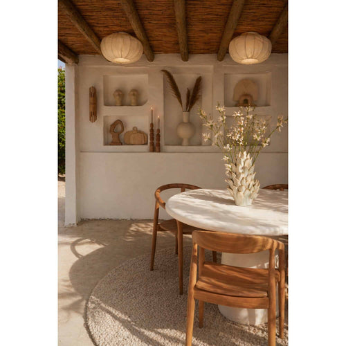 Light & Living vaas Carciofo - wit - 19.5x17x27.5cm